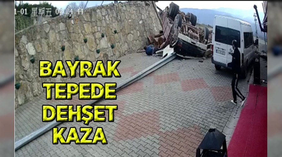 Tomruk ykl kamyon devrildi