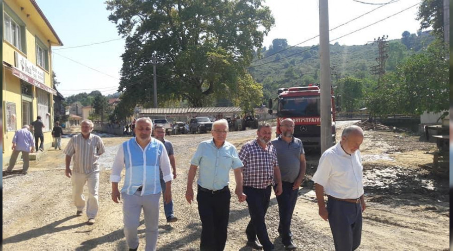 SAADET'TEN SEL AFET BÖLGESİNE GEÇMİŞ OLSUN ZİYARETİ