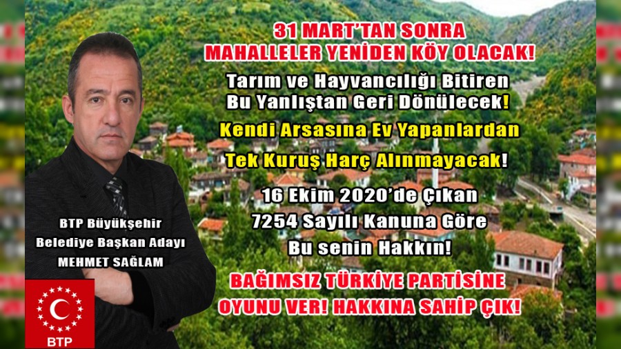 7254 SAYILI KANUNU SAKARYA'NIN TM KYLERNDE UYGULAYACAIZ!