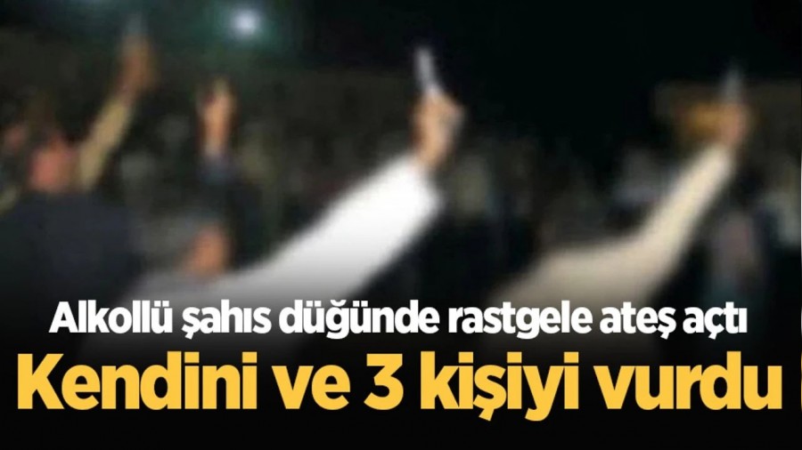 Alkoll ahs dnde rastgele ate at: Kendini ve 3 kiiyi vurdu