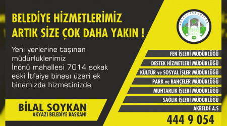 BELEDYE HZMETLERMZ ARTIK DAHA YAKIN?