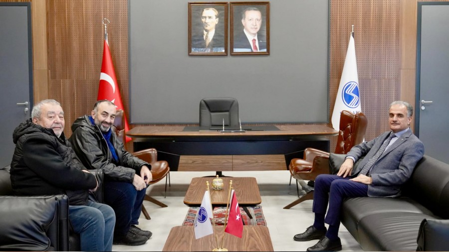 Gazeteci Levent Candan'dan SA� Rekt�r� Prof. Dr. Hamza Al'a ziyaret