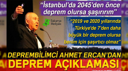 DEPREM PROFESÖRÜ ERCAN 2045 TEN EVVEL BÜYÜK DEPREM BEKLEMİYORUM!..