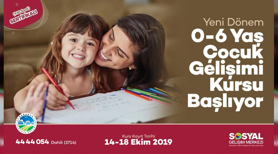 Sertifikalı Çocuk Gelişimi Kurslarında yeni dönem başlıyor