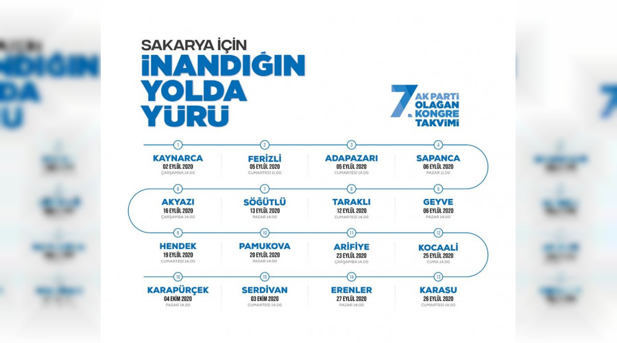 AK Parti Sakarya'da il�e kongrelerinin takvimi belli oldu.