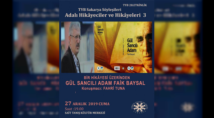 Fahri Tuna, TYB Sakarya'da  Yazar Faik Baysal' anlatt