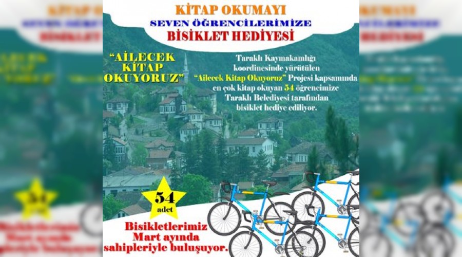 Kitap Okumay Seven rencilere Bisiklet Hediyesi