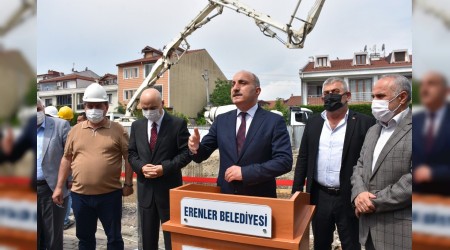 ERENLERN LK KAPALI PAZAR YERNN TEMEL ATILDI