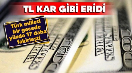 TL kar gibi eridi