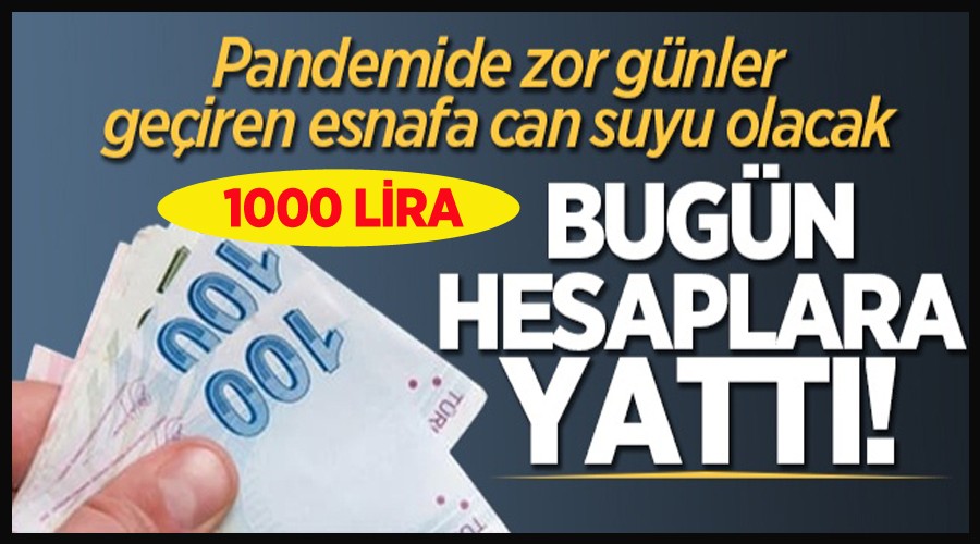 Ekonomik kriz iinde olan esnafa 1000 lira destek