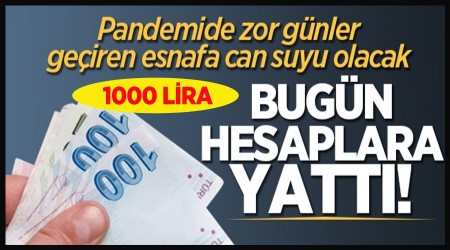 Ekonomik kriz iinde olan esnafa 1000 lira destek