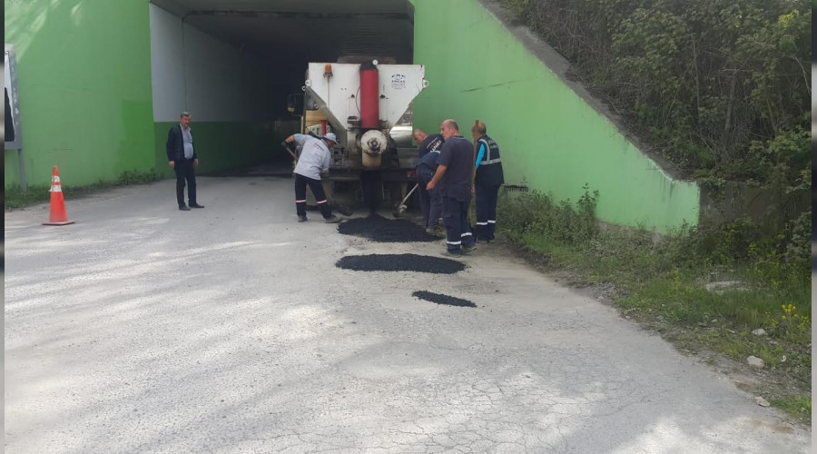 Sapanca'da 170 Ton Asfalt Yama almas