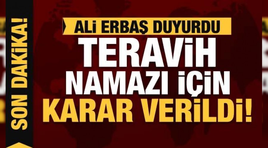 Teravih namazlar camilerde klnmayacak