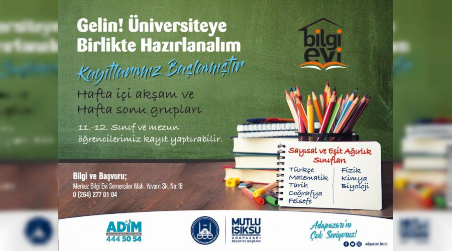 Adapazar Bilgi Evi niversiteye Hazrlyor