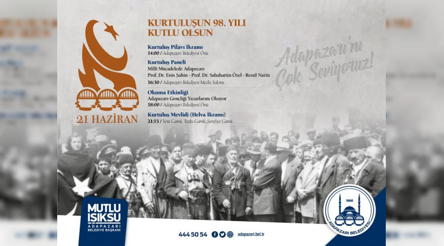 Adapazar'nn Kurtuluu Kutlanacak