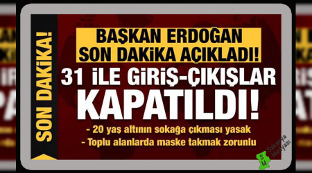 ŞEHRE GİRİŞ VE ÇIKIŞLAR KAPATILDI!