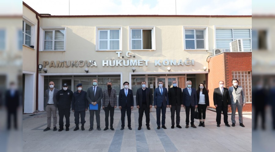 Vali Kald�r�m Pamukova �l�esini Ziyaret Ederek Koronavir�s Toplant�s�na Ba�kanl�k Etti